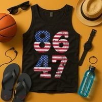 8647 Subtle Anti Trump Ironic Distressed Usa Flag Tank Top thumb 4