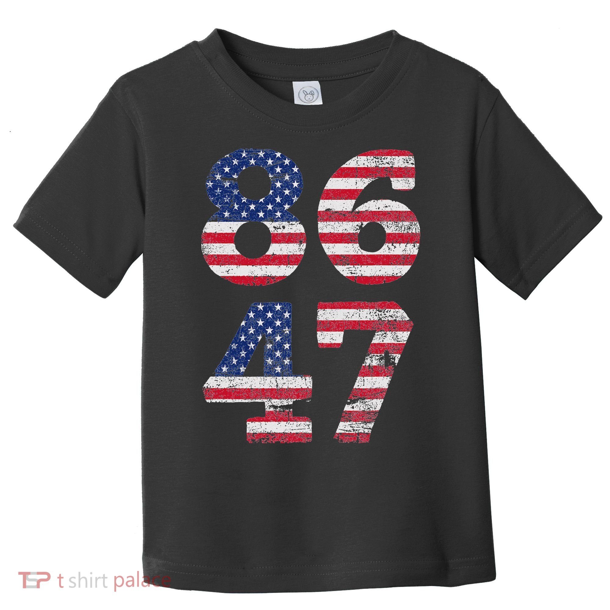 8647 Subtle Anti Trump Ironic Distressed Usa Flag Toddler T-Shirt