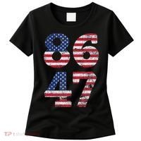 8647 Subtle Anti Trump Ironic Distressed Usa Flag Women's T-Shirt thumb 0