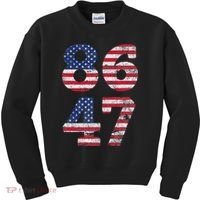 8647 Subtle Anti Trump Ironic Distressed Usa Flag Kids Sweatshirt thumb 0
