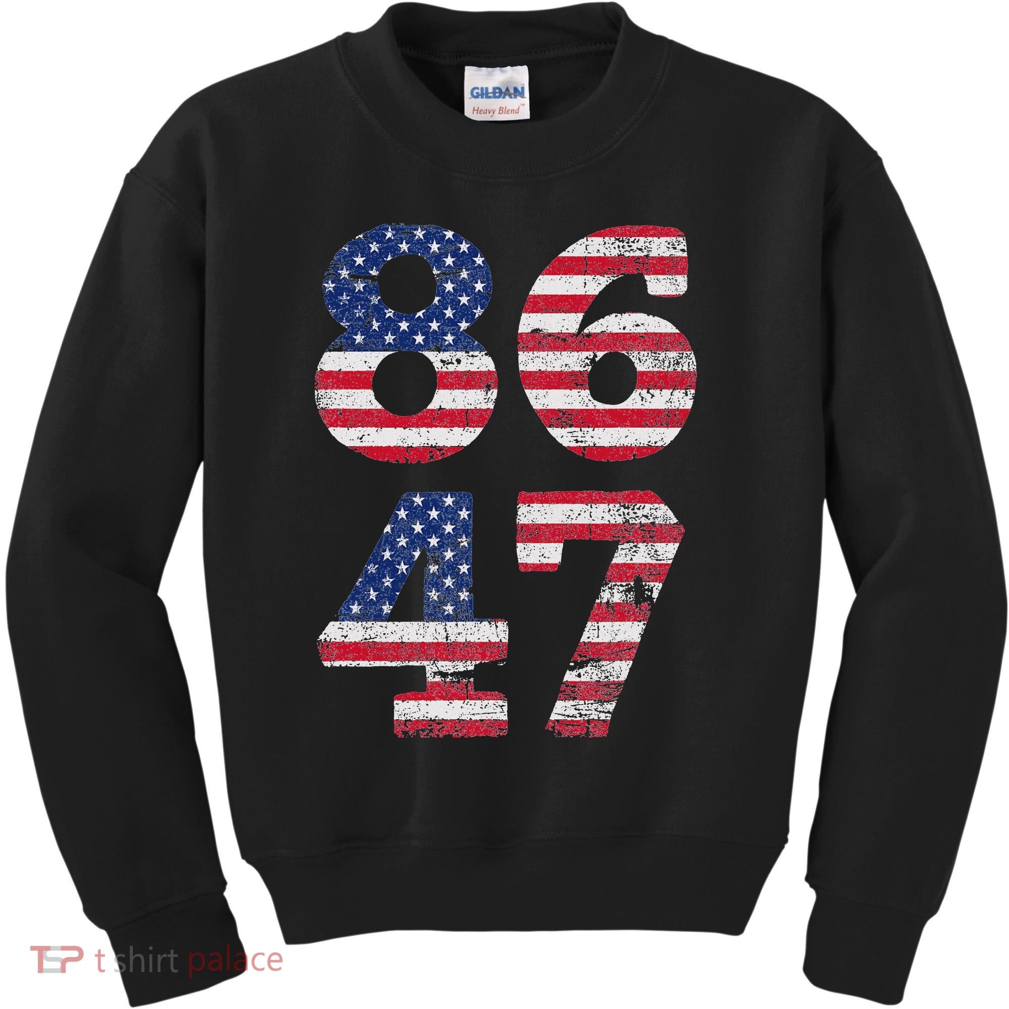 8647 Subtle Anti Trump Ironic Distressed Usa Flag Kids Sweatshirt