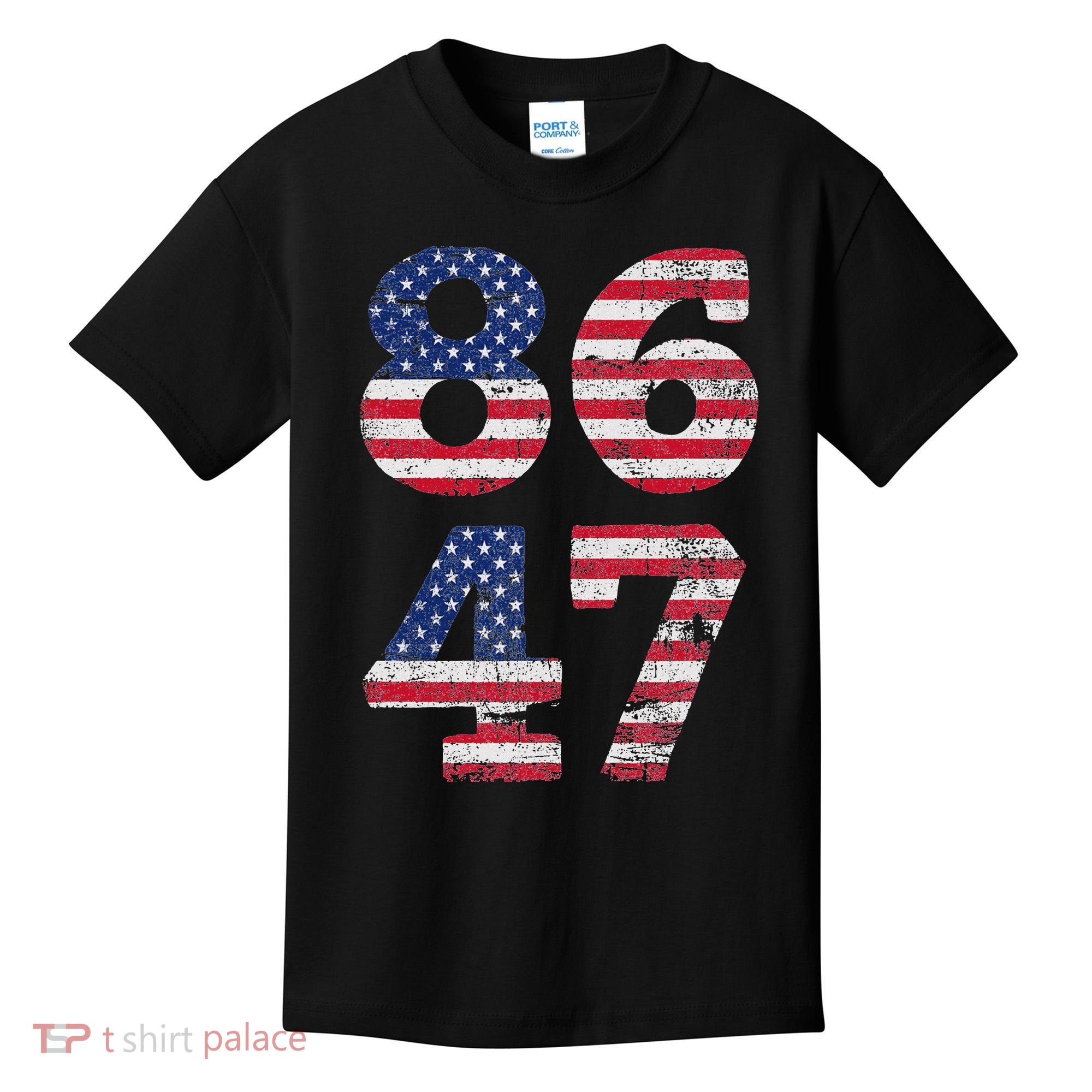 8647 Subtle Anti Trump Ironic Distressed Usa Flag Kids T-Shirt