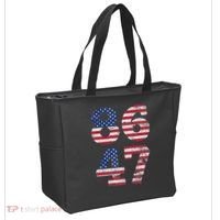 8647 Subtle Anti Trump Ironic Distressed Usa Flag Tote Bag thumb 2