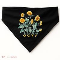 8647 Subtle Anti Trump 86 47 Sunflower Support Ukraine USA-Made Doggie Bandana thumb 0