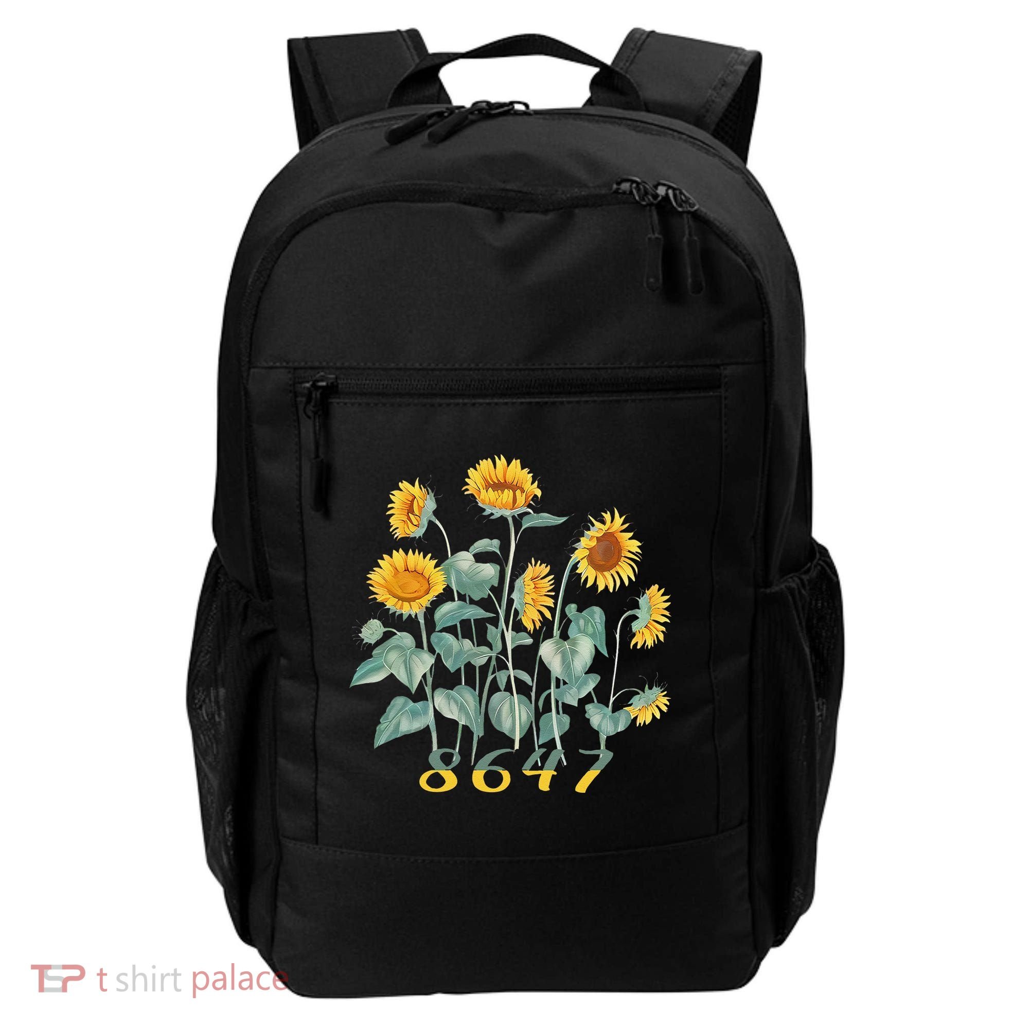 8647 Subtle Anti Trump 86 47 Sunflower Support Ukraine Backpack