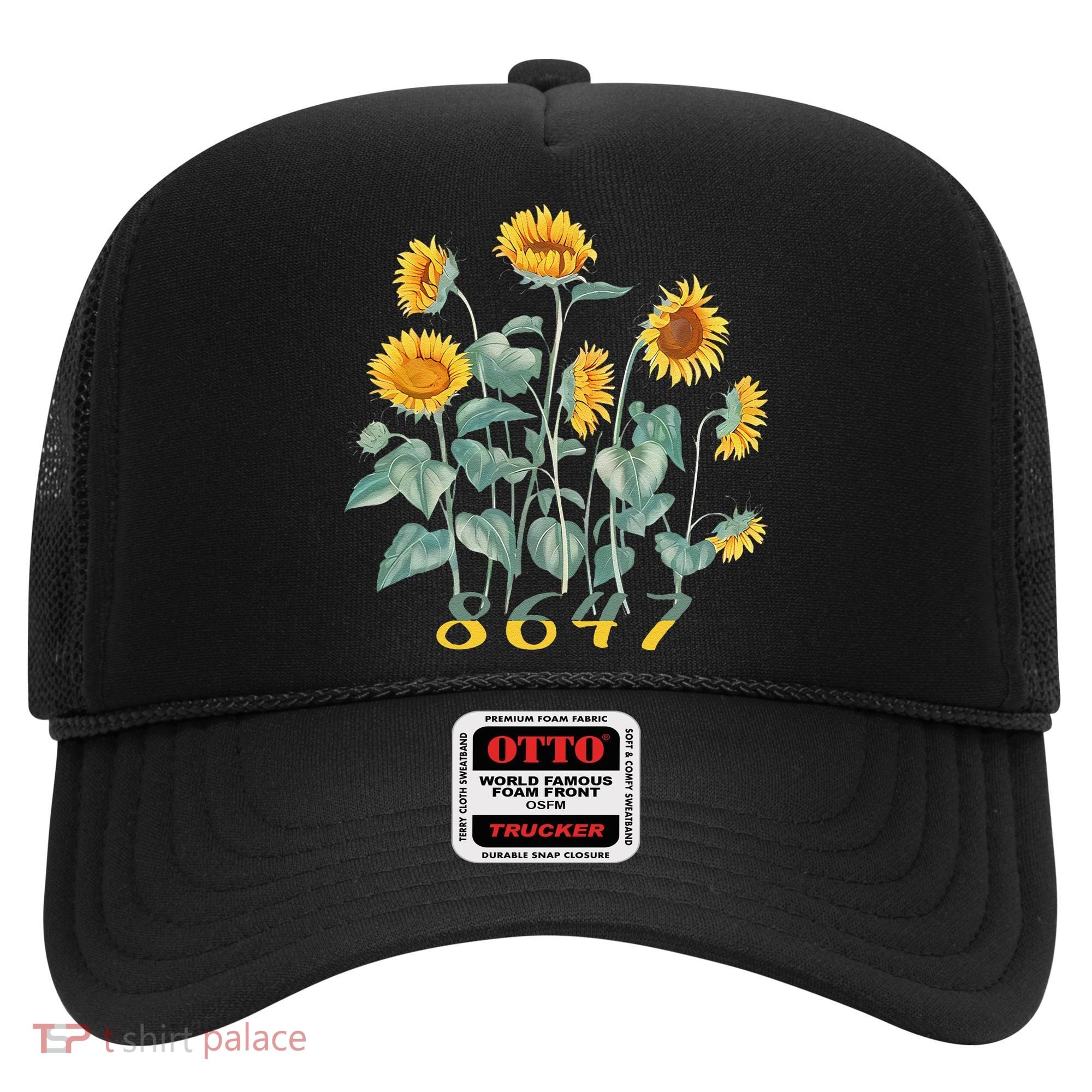 8647 Subtle Anti Trump 86 47 Sunflower Support Ukraine Hat