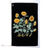 8647 Subtle Anti Trump 86 47 Sunflower Support Ukraine Golf Towel thumb 0
