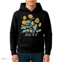 8647 Subtle Anti Trump 86 47 Sunflower Support Ukraine Kids Hoodie thumb 4