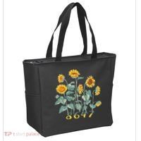 8647 Subtle Anti Trump 86 47 Sunflower Support Ukraine Tote Bag thumb 2