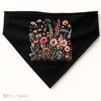8647 Subtle Anti Trump 86 47 Floral Boho Style USA-Made Doggie Bandana thumb 0