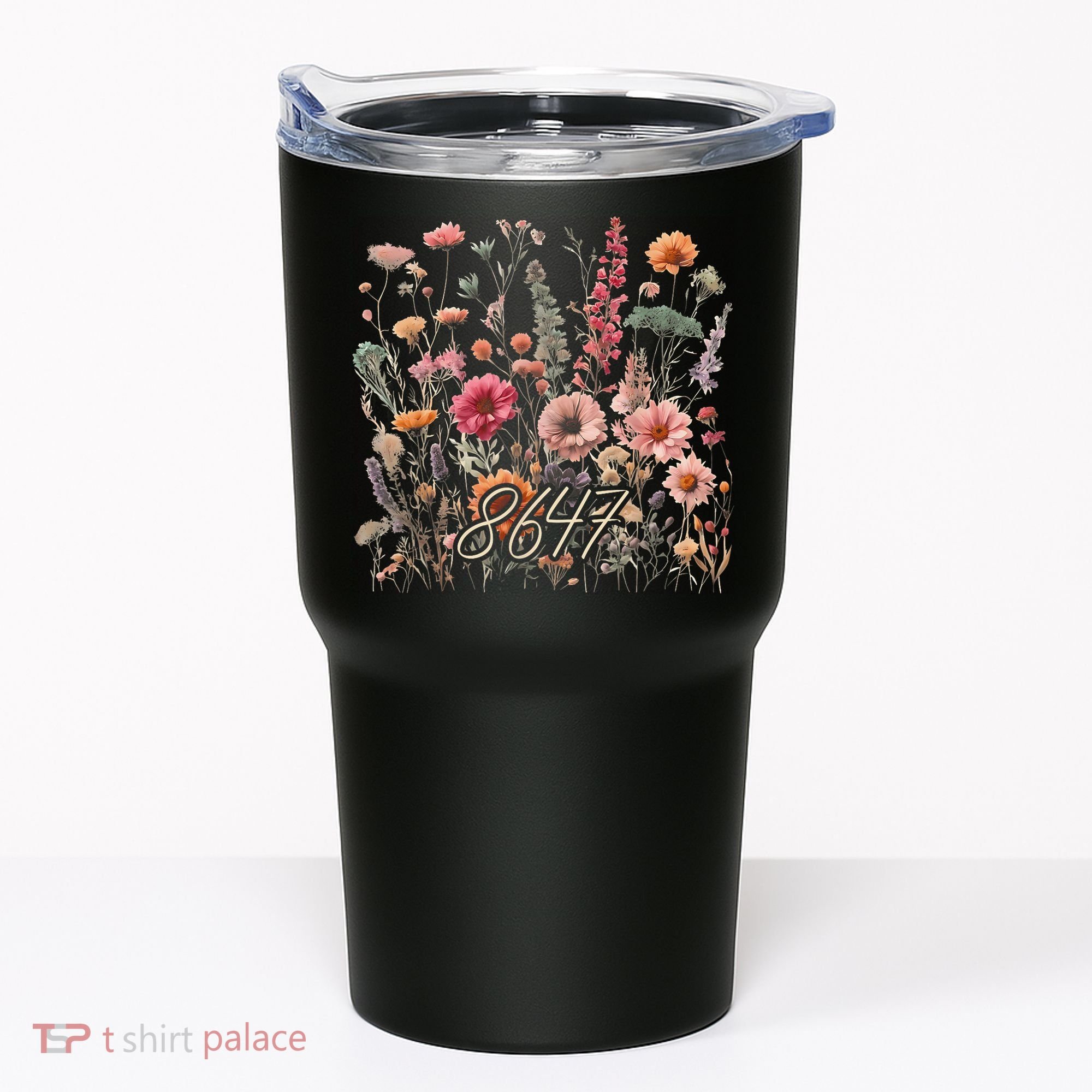 8647 Subtle Anti Trump 86 47 Floral Boho Style Tumbler