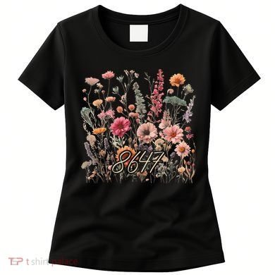 8647 Subtle Anti Trump 86 47 Floral Boho Style Women's T-Shirt