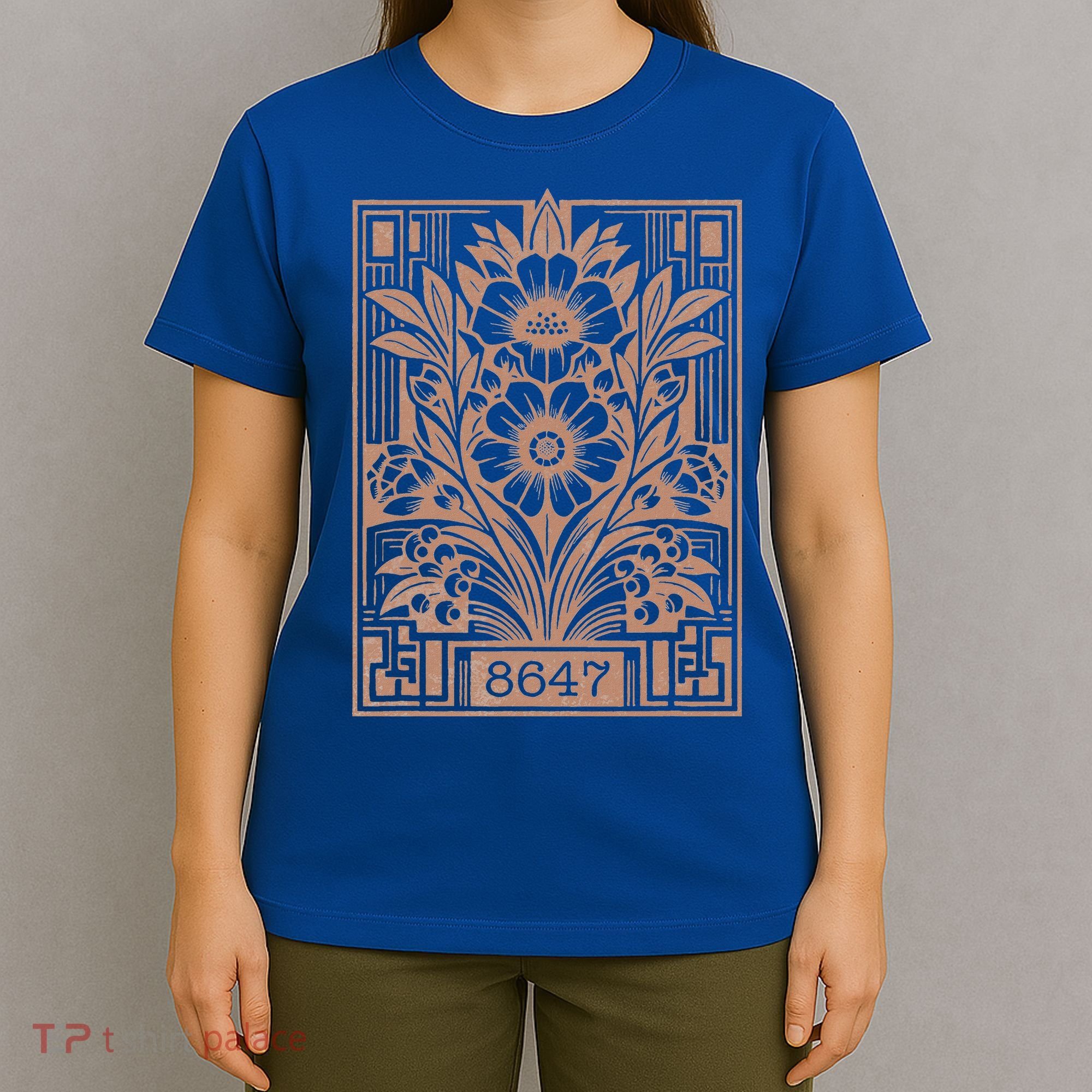8647 Subtle Anti Trump Anti Maga 86 47 Floral T-Shirt