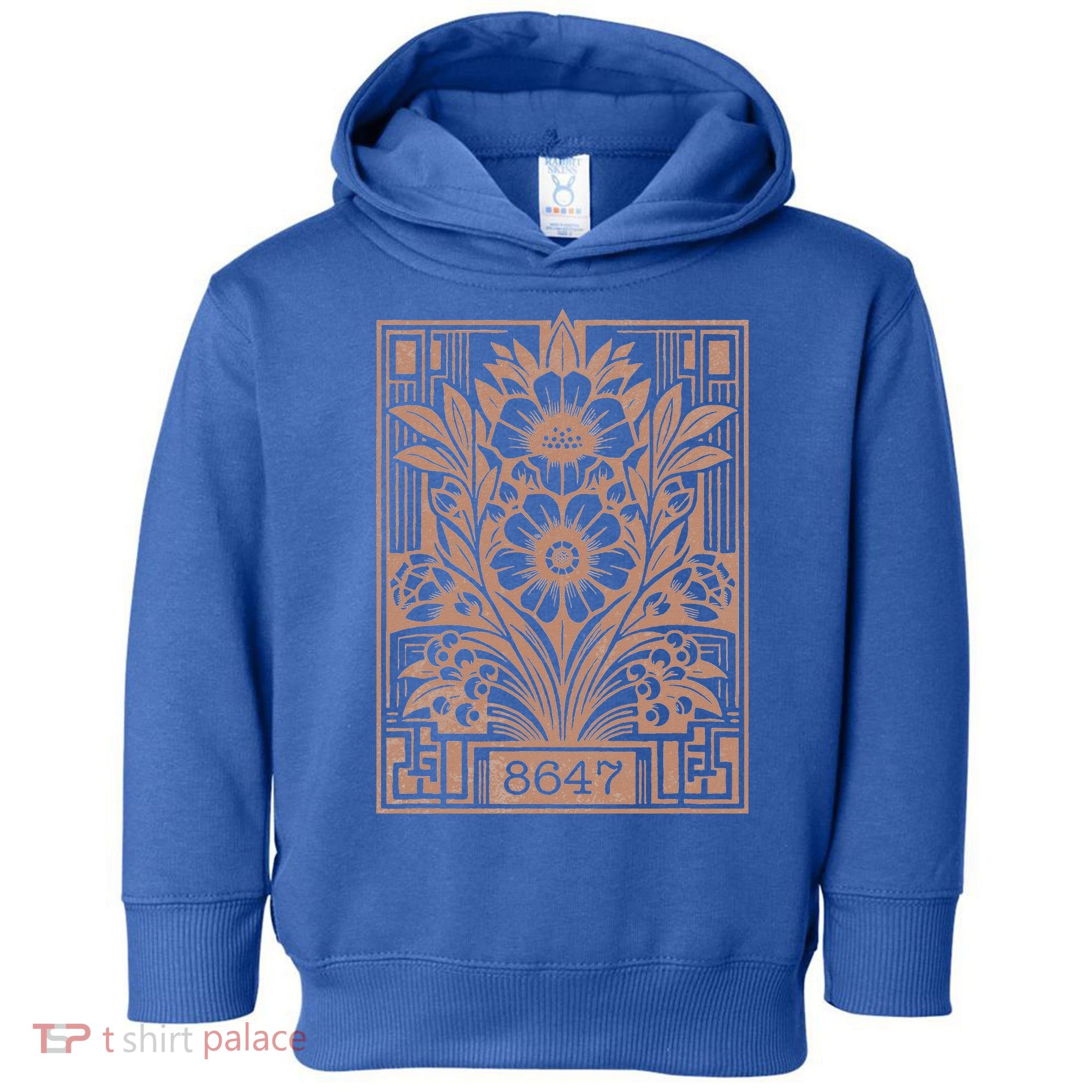 8647 Subtle Anti Trump Anti Maga 86 47 Floral Toddler Hoodie