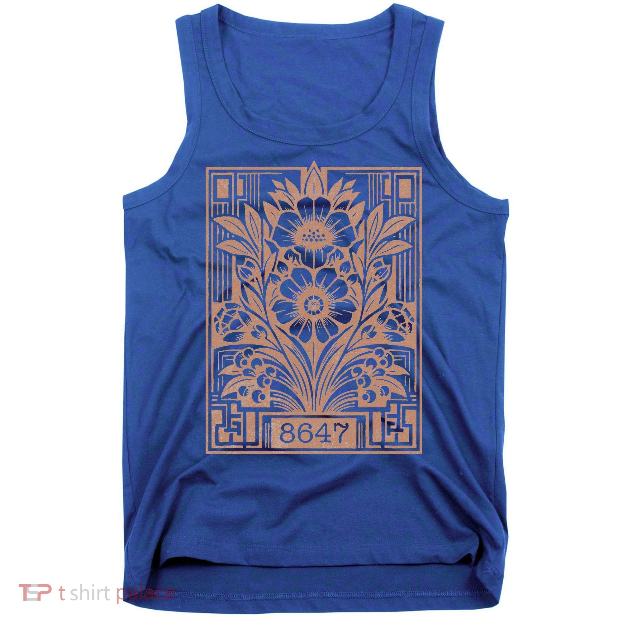 8647 Subtle Anti Trump Anti Maga 86 47 Floral Tank Top