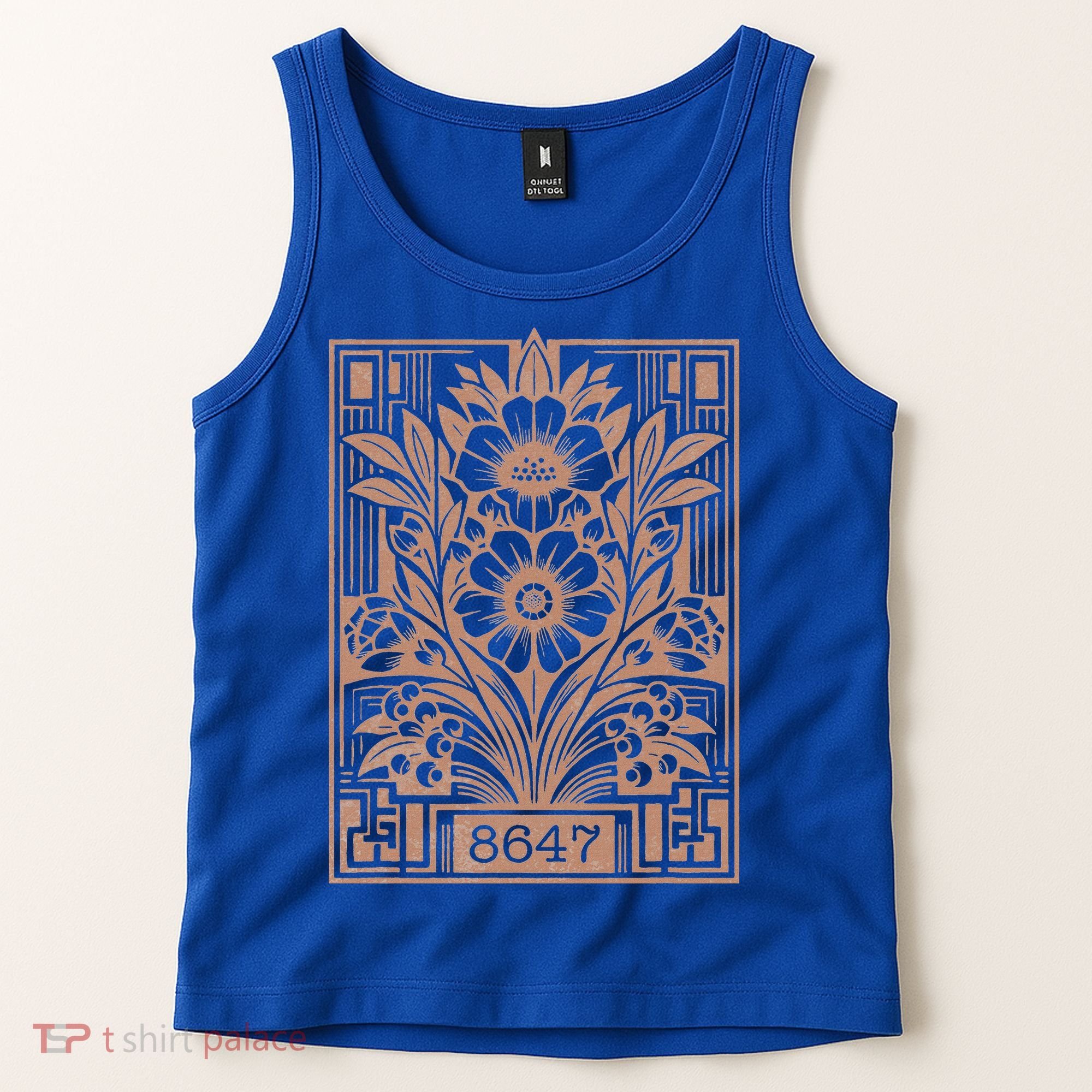8647 Subtle Anti Trump Anti Maga 86 47 Floral Tank Top