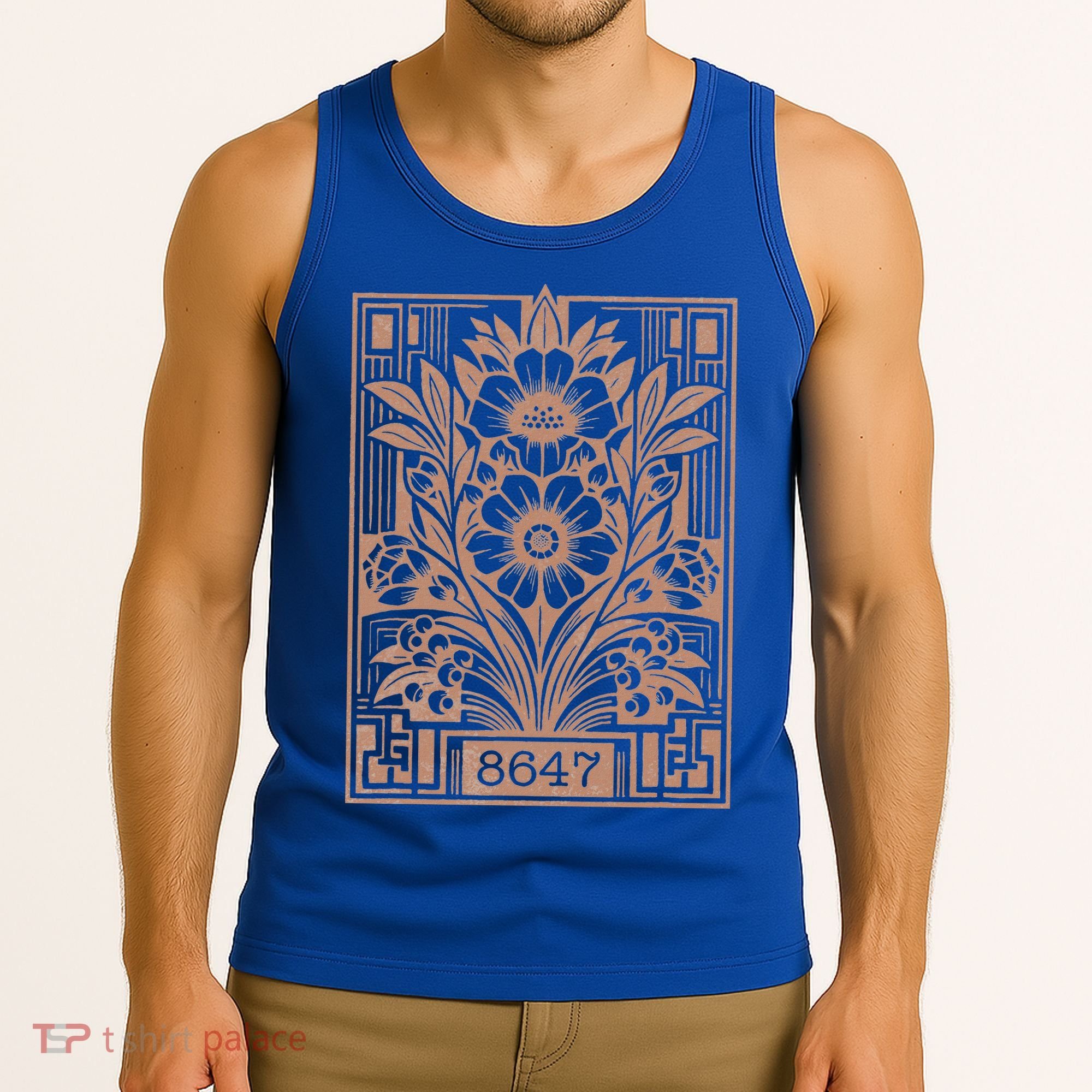 8647 Subtle Anti Trump Anti Maga 86 47 Floral Tank Top
