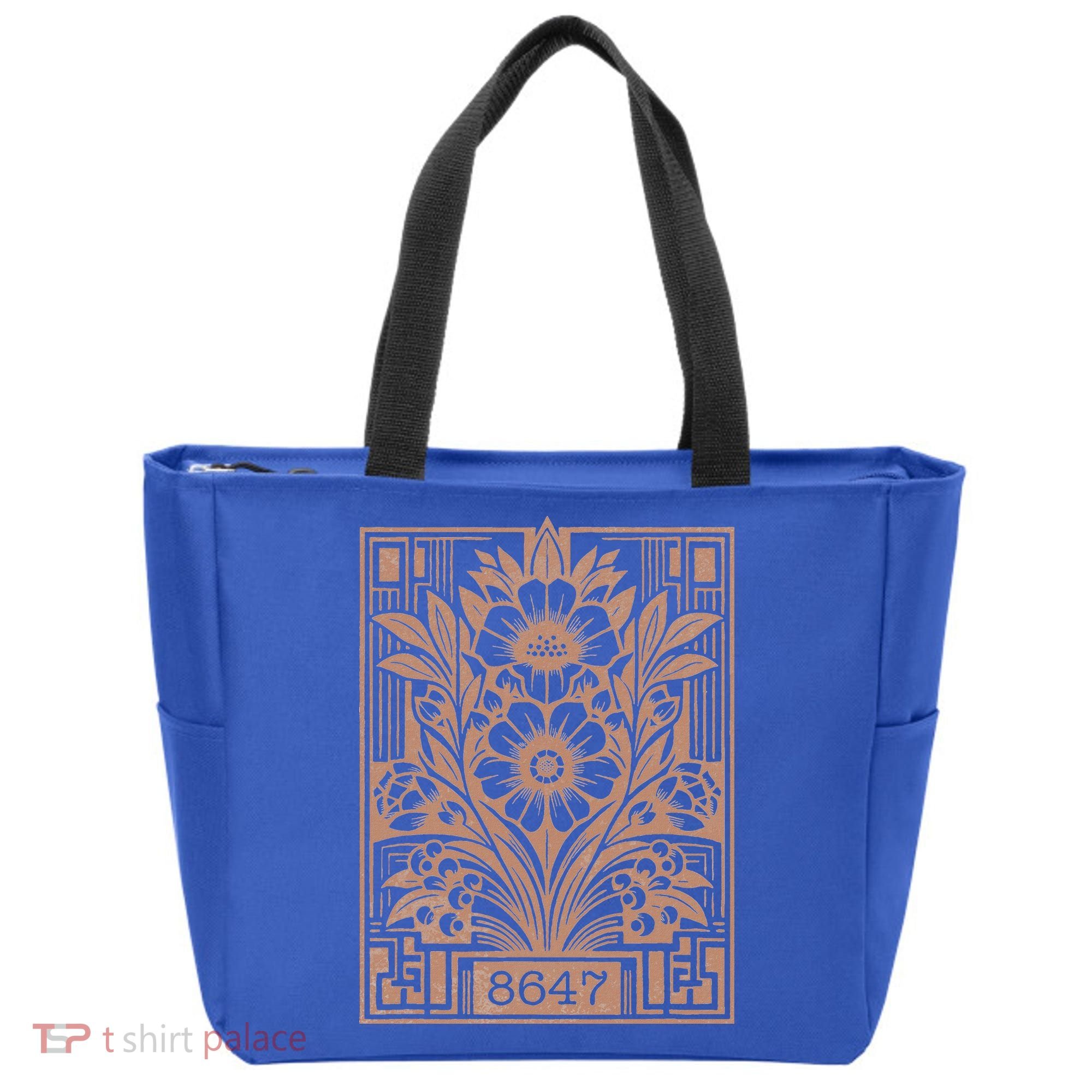 8647 Subtle Anti Trump Anti Maga 86 47 Floral Tote Bag
