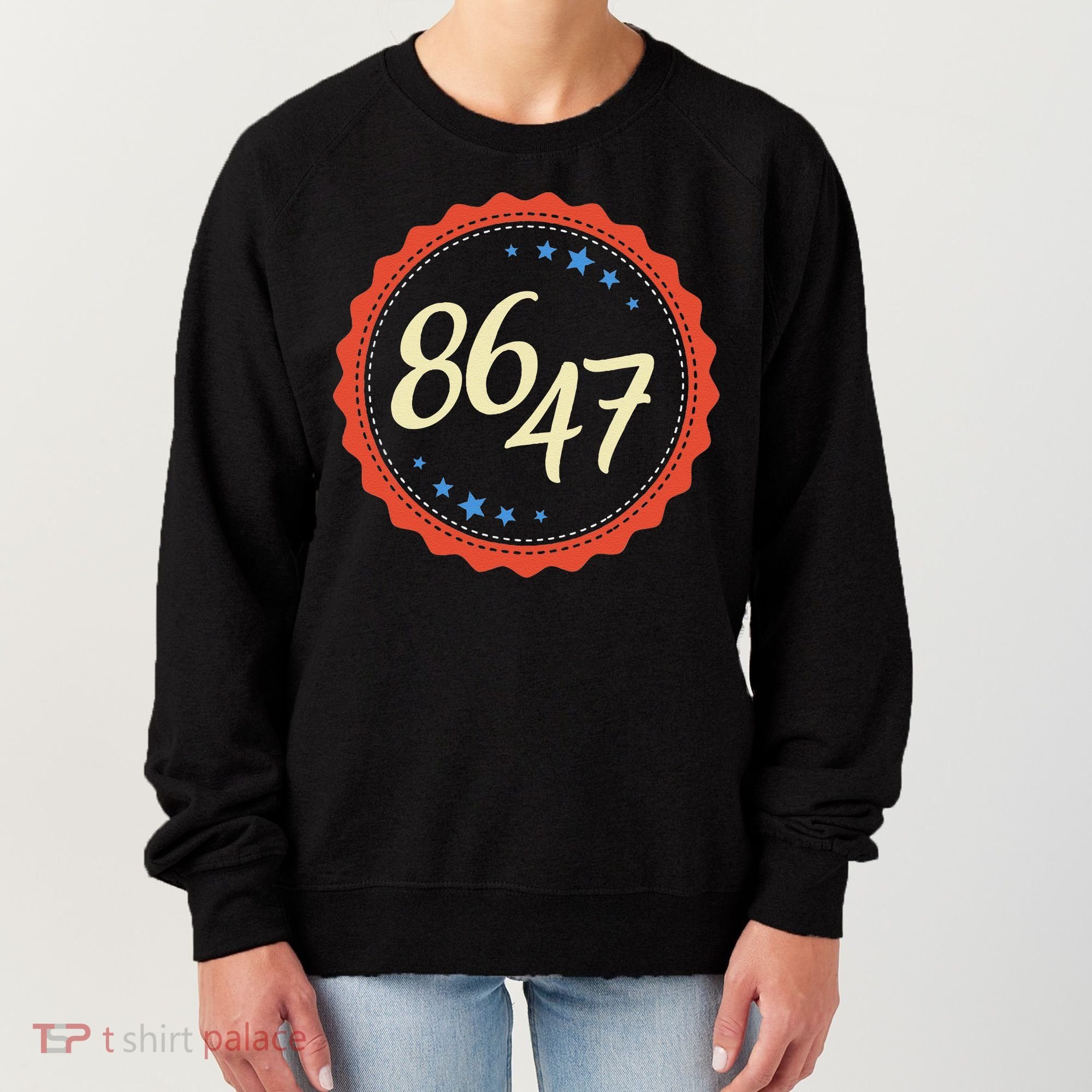 8647 Subtle Anti Funy 86 47 Retro Boho Style Women's Sweatshirt