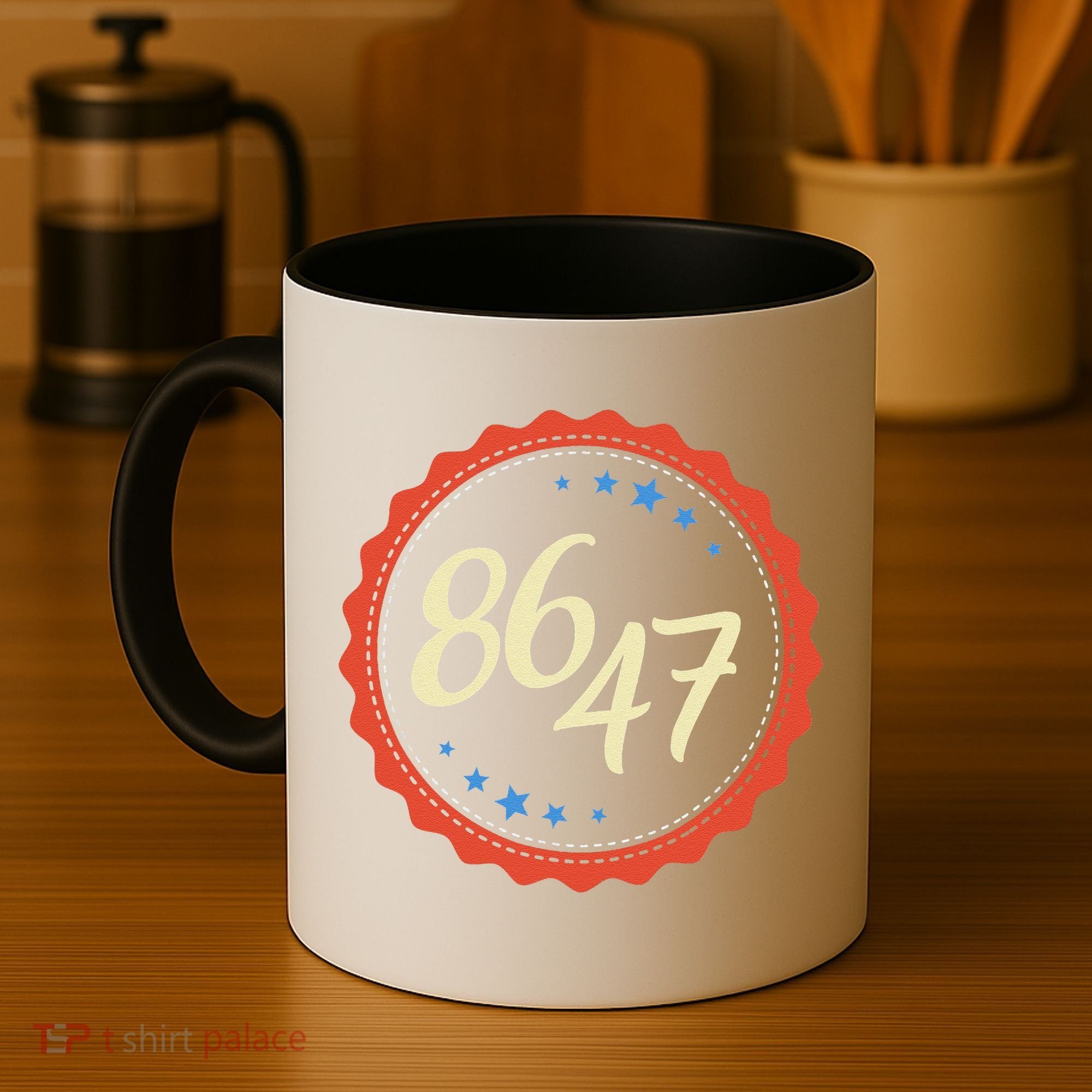 8647 Subtle Anti Funy 86 47 Retro Boho Style Coffee Mug
