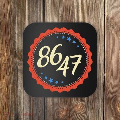 8647 Subtle Anti Funy 86 47 Retro Boho Style Coaster