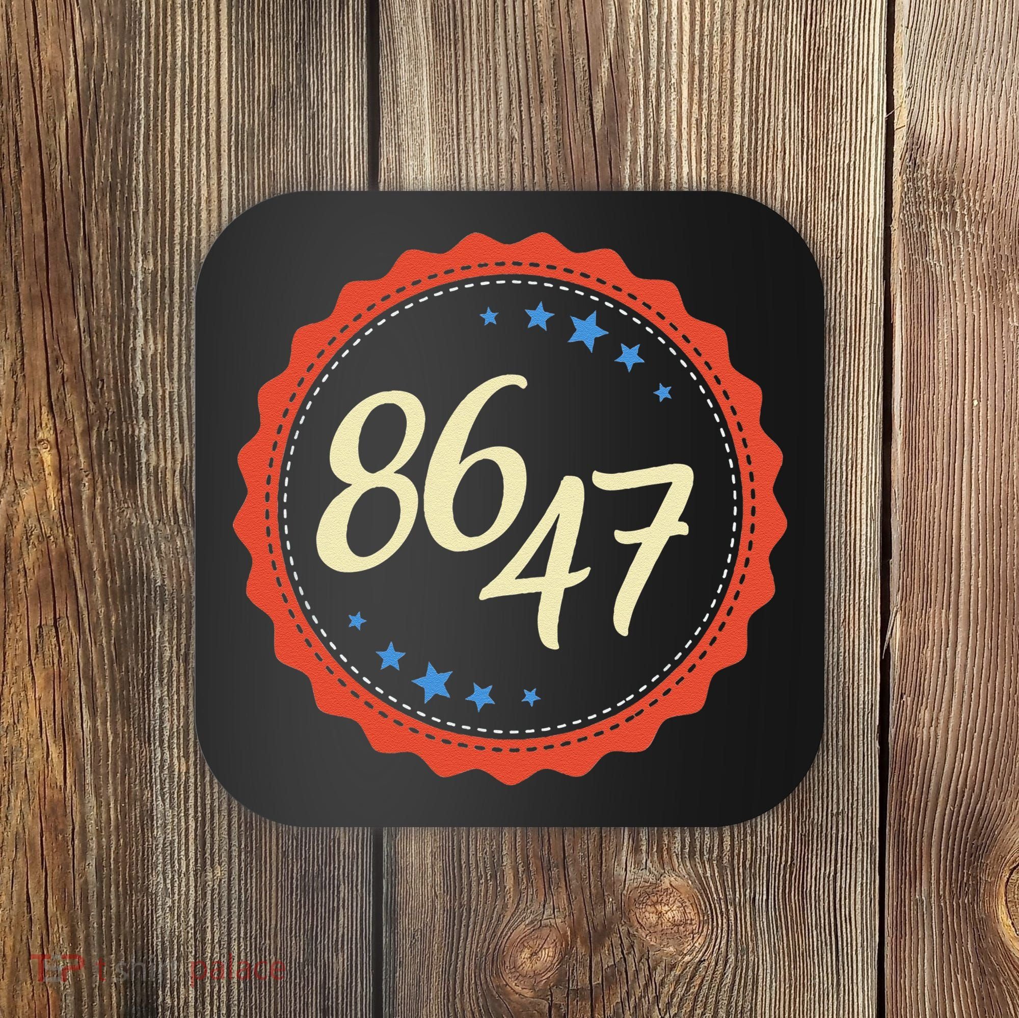 8647 Subtle Anti Funy 86 47 Retro Boho Style Coaster