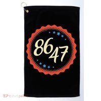 8647 Subtle Anti Funy 86 47 Retro Boho Style Golf Towel thumb 0