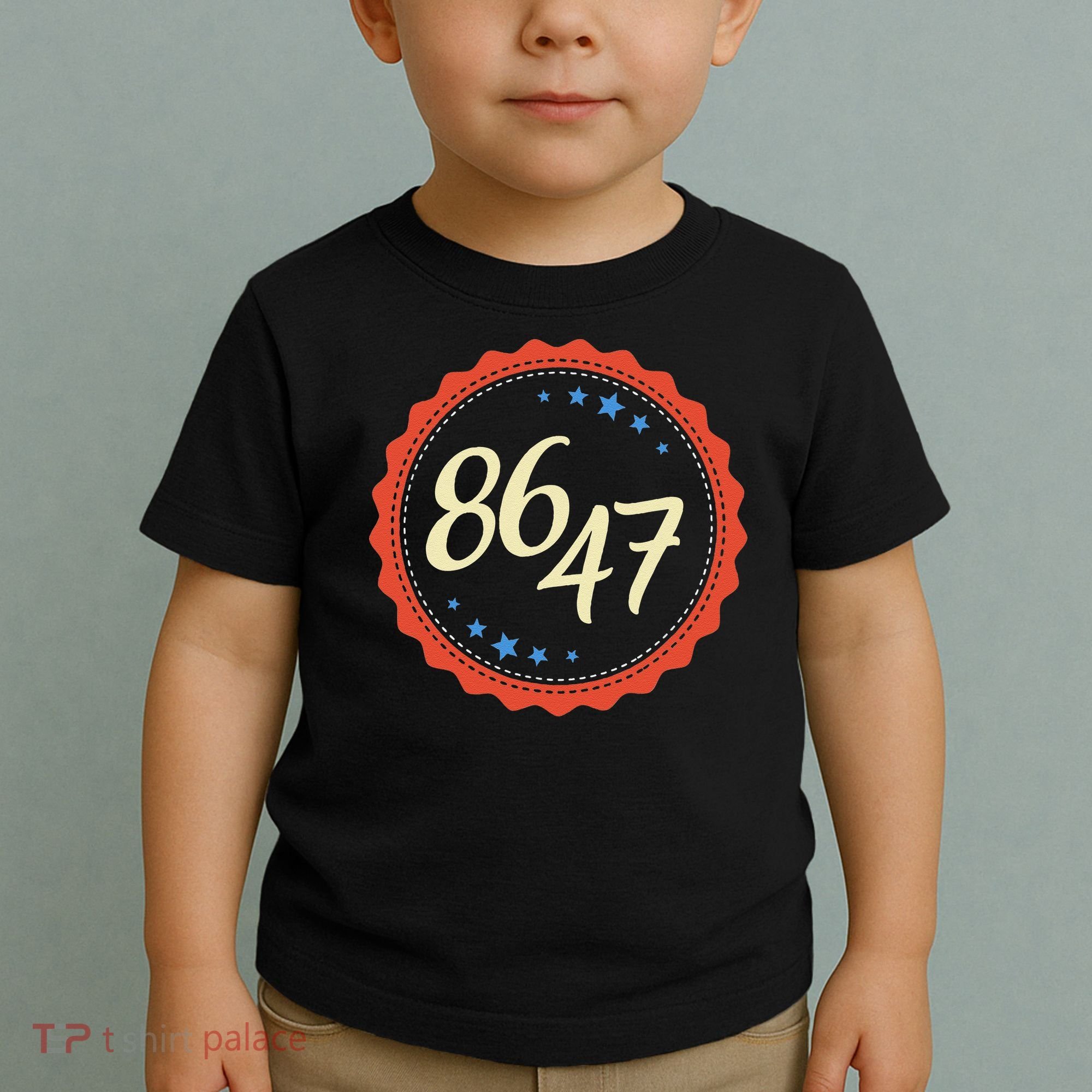 8647 Subtle Anti Funy 86 47 Retro Boho Style Toddler T-Shirt