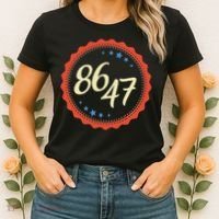 8647 Subtle Anti Funy 86 47 Retro Boho Style Women's T-Shirt thumb 2