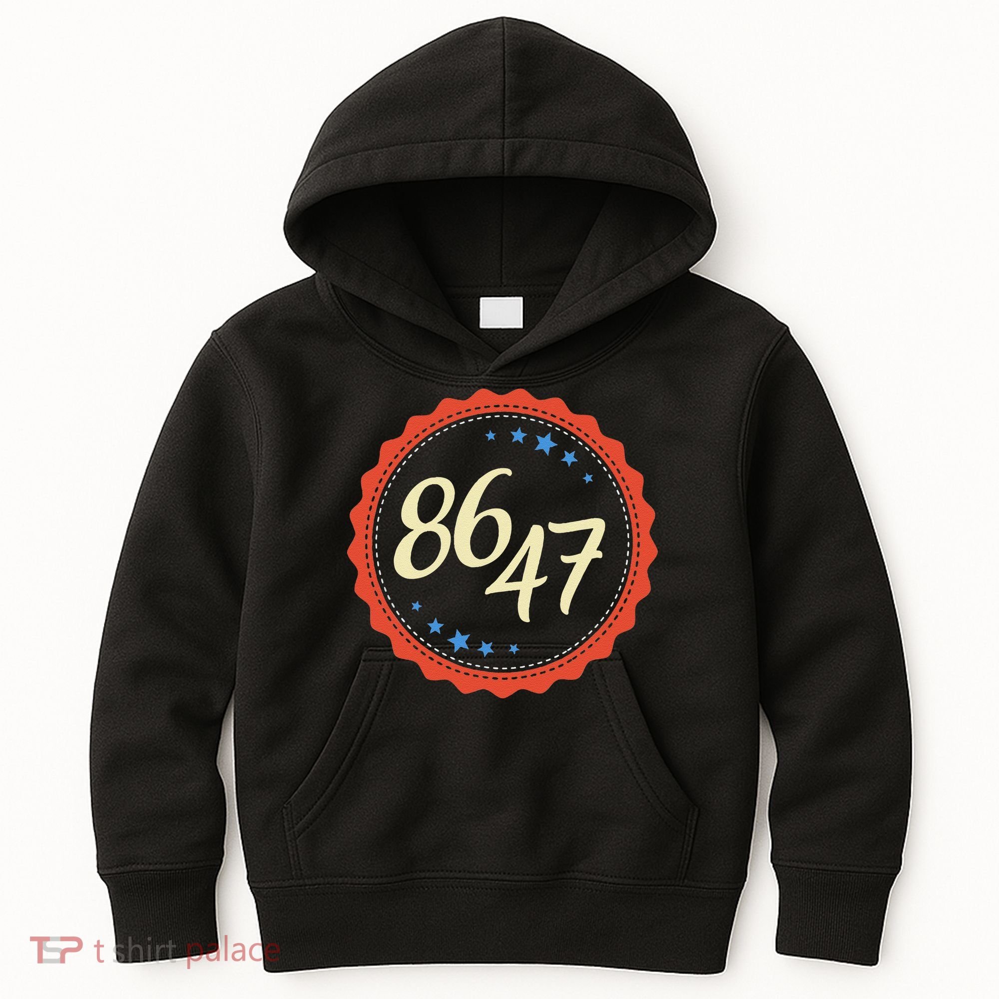 8647 Subtle Anti Funy 86 47 Retro Boho Style Kids Hoodie