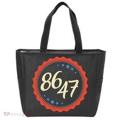 8647 Subtle Anti Funy 86 47 Retro Boho Style Tote Bag