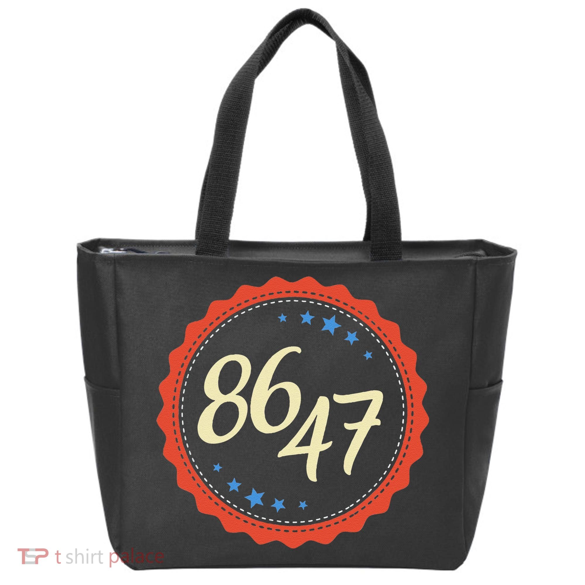 8647 Subtle Anti Funy 86 47 Retro Boho Style Tote Bag