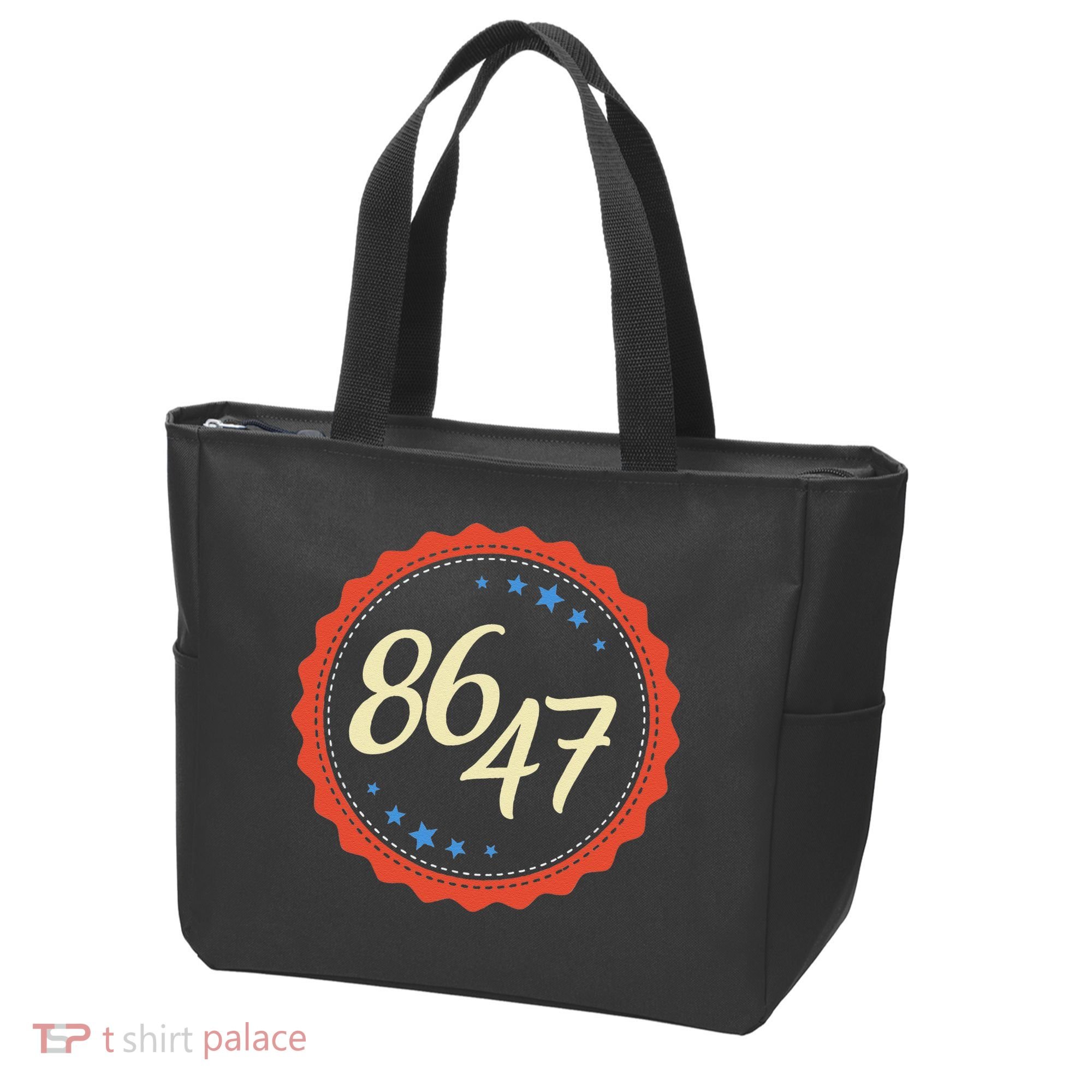8647 Subtle Anti Funy 86 47 Retro Boho Style Tote Bag