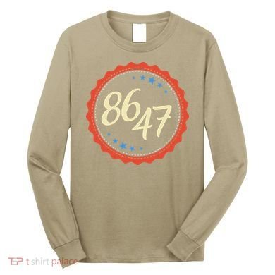 8647 Subtle Anti Funy 86 47 Retro Boho Style Long Sleeve Shirt