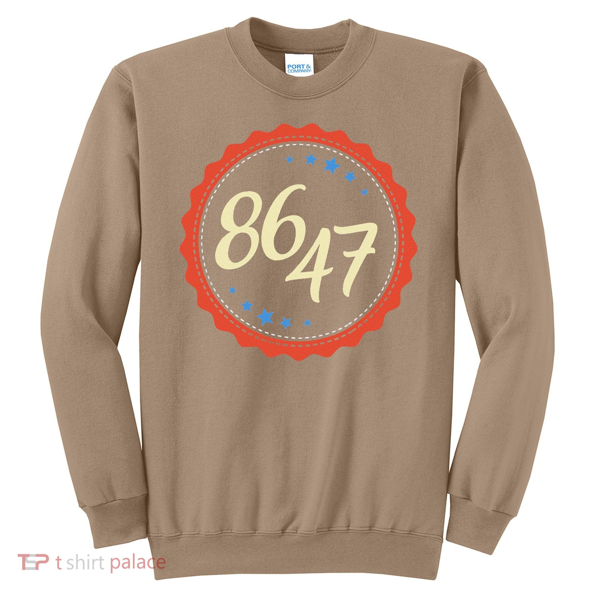 8647 Subtle Anti Funy 86 47 Retro Boho Style Sweatshirt