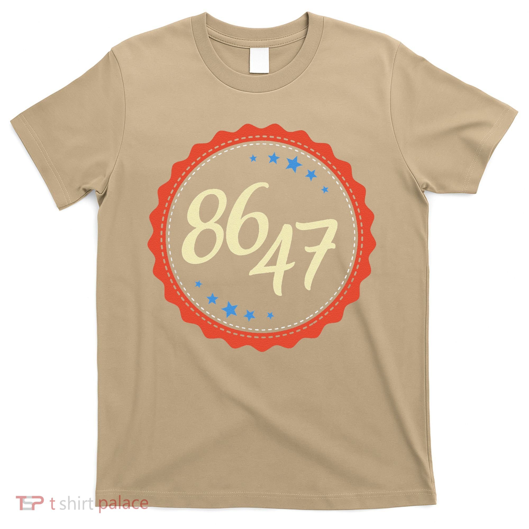 8647 Subtle Anti Funy 86 47 Retro Boho Style T-Shirt