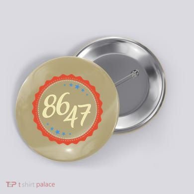 8647 Subtle Anti Funy 86 47 Retro Boho Style Button