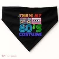 80s Styles Halloween 1980s This Is My 80s Costume USA-Made Doggie Bandana thumb 0
