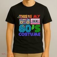 80s Styles Halloween 1980s This Is My 80s Costume T-Shirt thumb 3