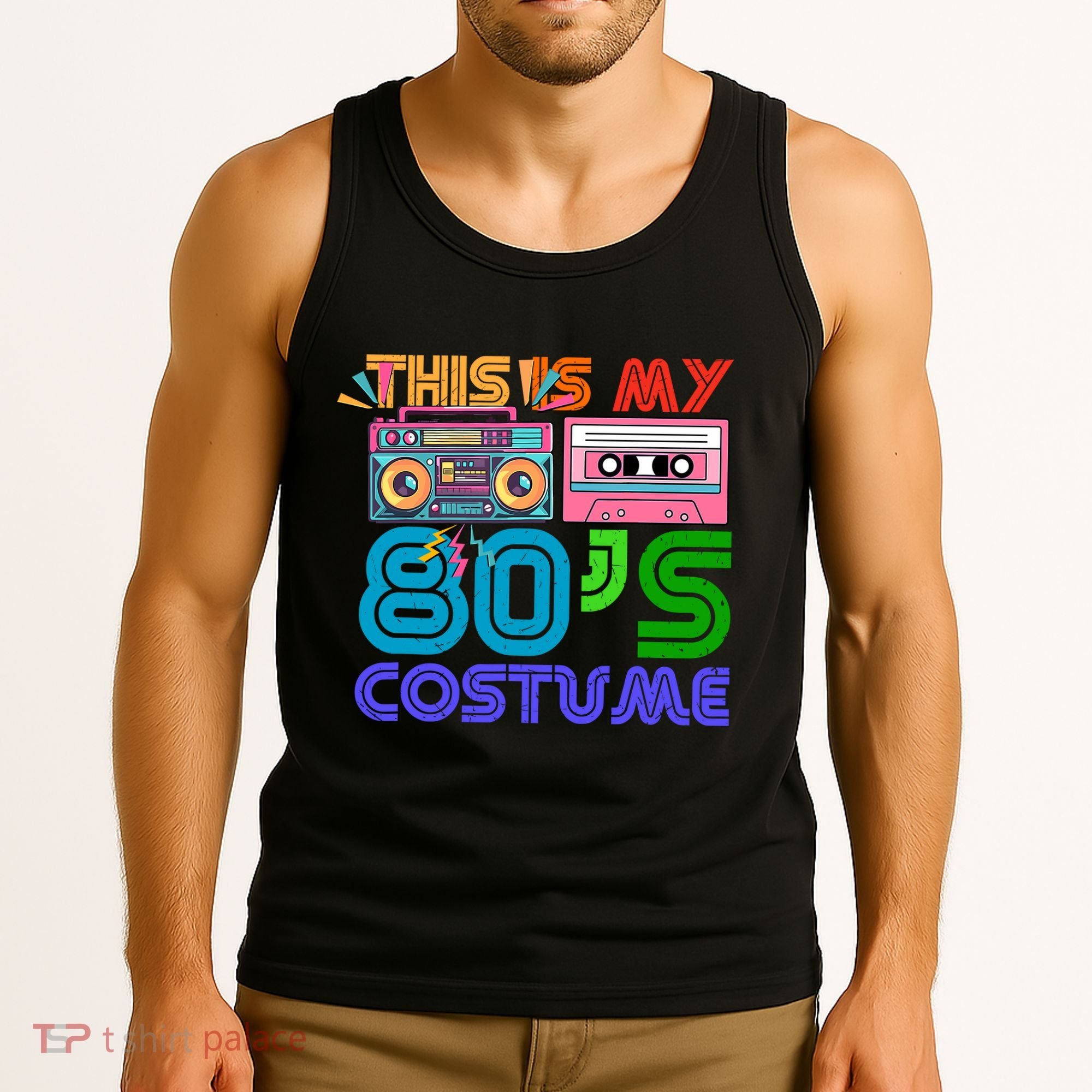80s Styles Halloween 1980s This Is My 80s Costume Tank Top