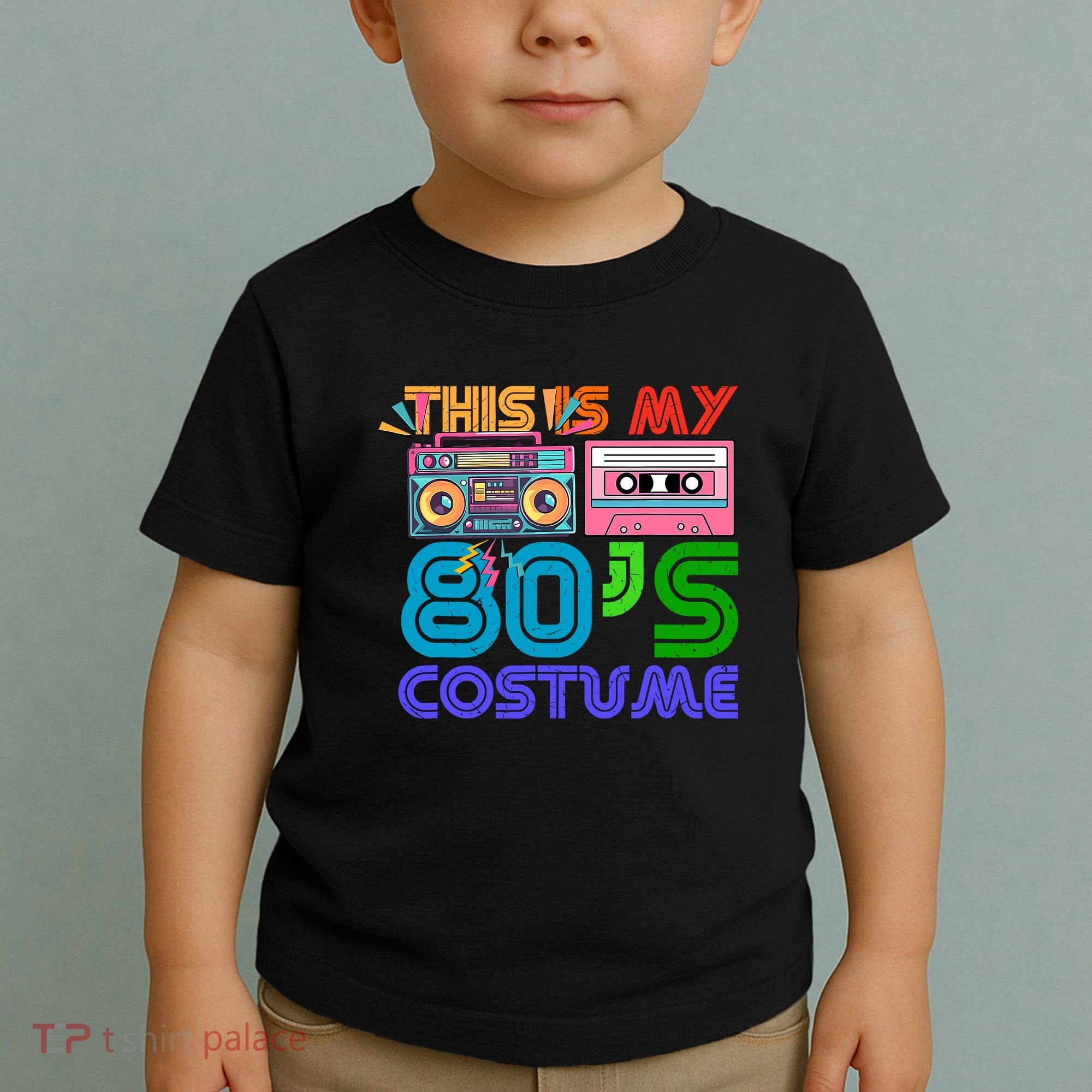 80s Styles Halloween 1980s This Is My 80s Costume Toddler T-Shirt