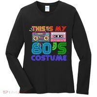 80s Styles Halloween 1980s This Is My 80s Costume Women's Long Sleeve Shirt thumb 0