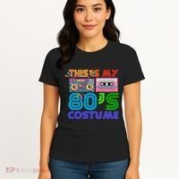80s Styles Halloween 1980s This Is My 80s Costume Women's T-Shirt thumb 4