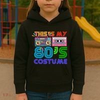 80s Styles Halloween 1980s This Is My 80s Costume Kids Hoodie thumb 3
