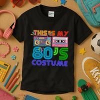 80s Styles Halloween 1980s This Is My 80s Costume Kids T-Shirt thumb 3