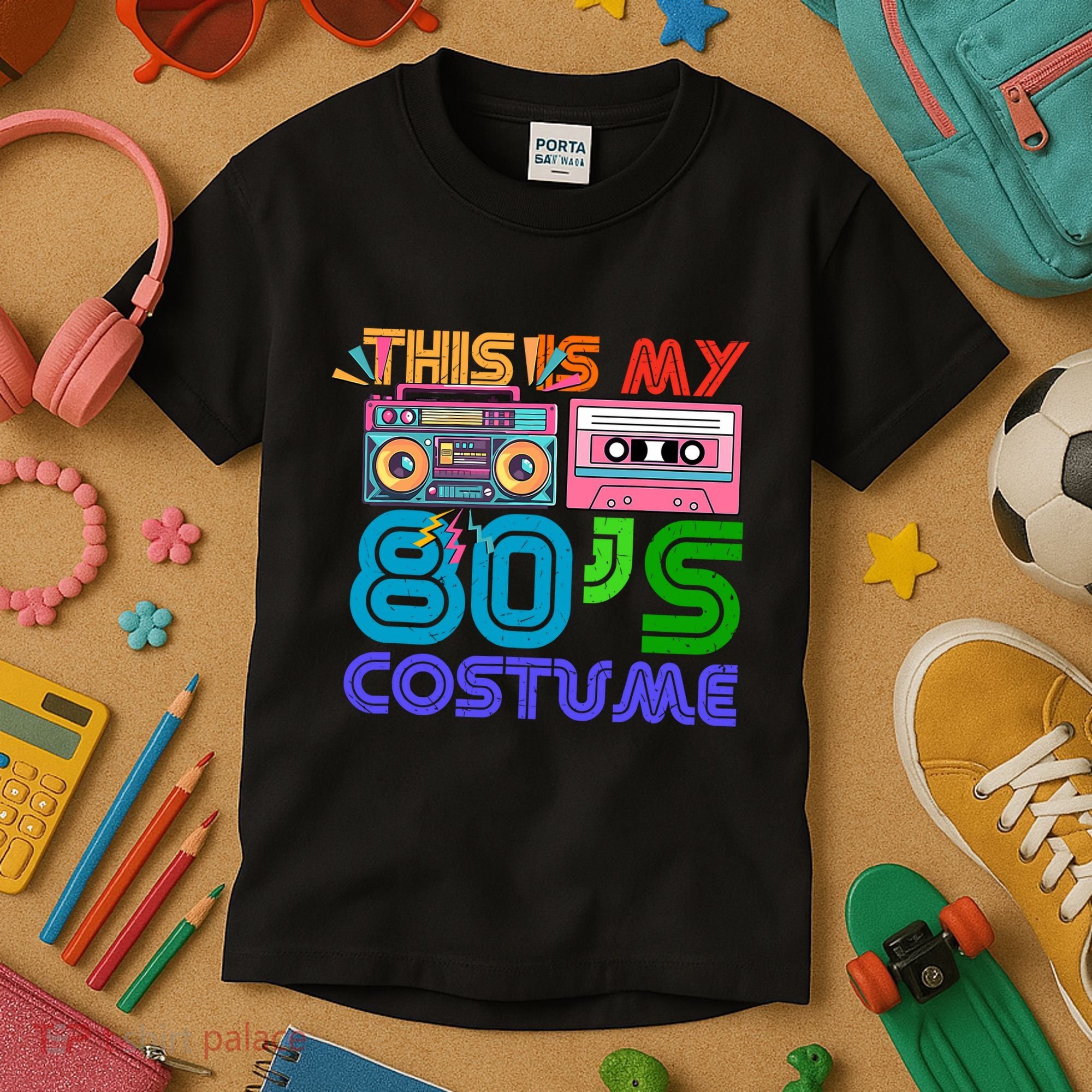 80s Styles Halloween 1980s This Is My 80s Costume Kids T-Shirt
