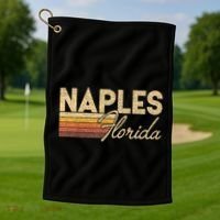 80s Style Naples Florida Golf Towel thumb 1