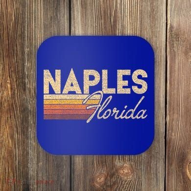 80s Style Naples Florida Coaster