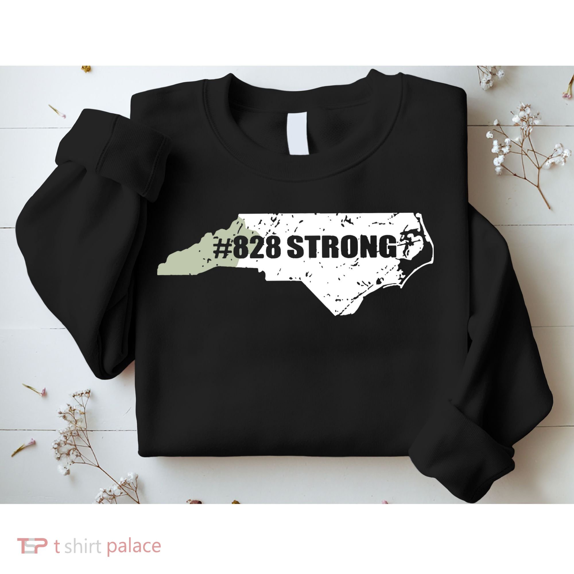 828 Strong North Carolina Hurricane Relief Awareness Sweatshirt