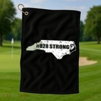 828 Strong North Carolina Hurricane Relief Awareness Golf Towel thumb 1